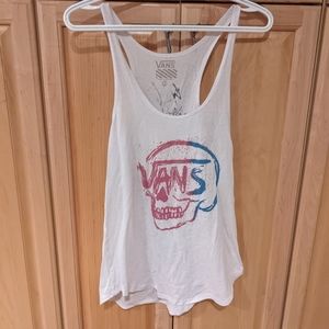 Van's White Tank Top Size Small